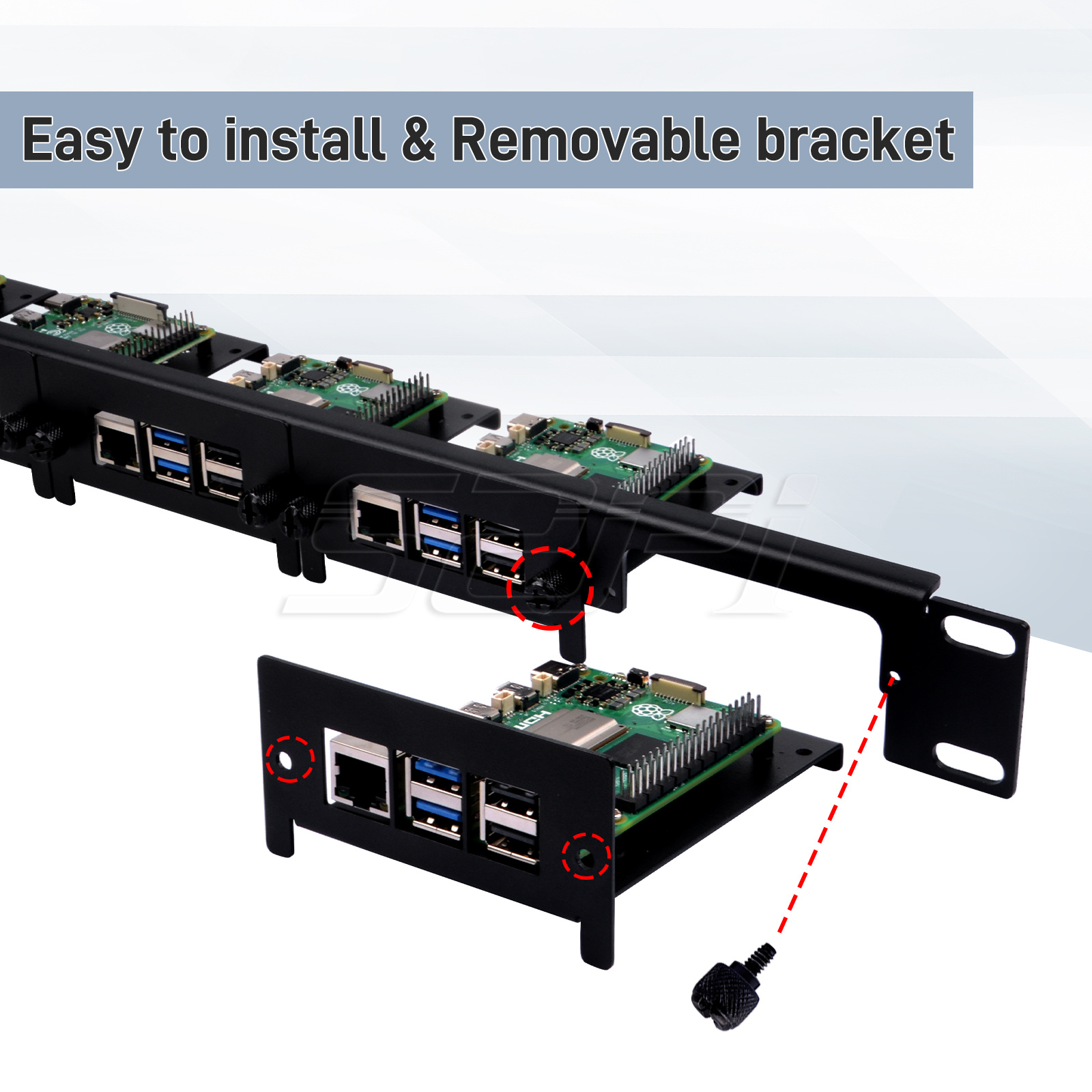 52Pi Removable 1U Rack Mount f - огляд і ціна Deskpi Super6C